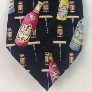 Bellini 100% Silk Tie Wine Multi-Color 4" x 57"